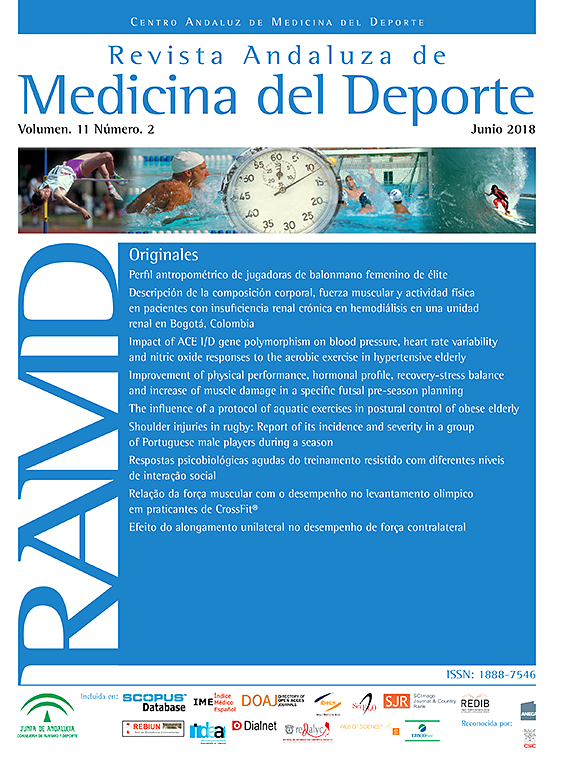 Go to journal home page - Revista Andaluza de Medicina del Deporte